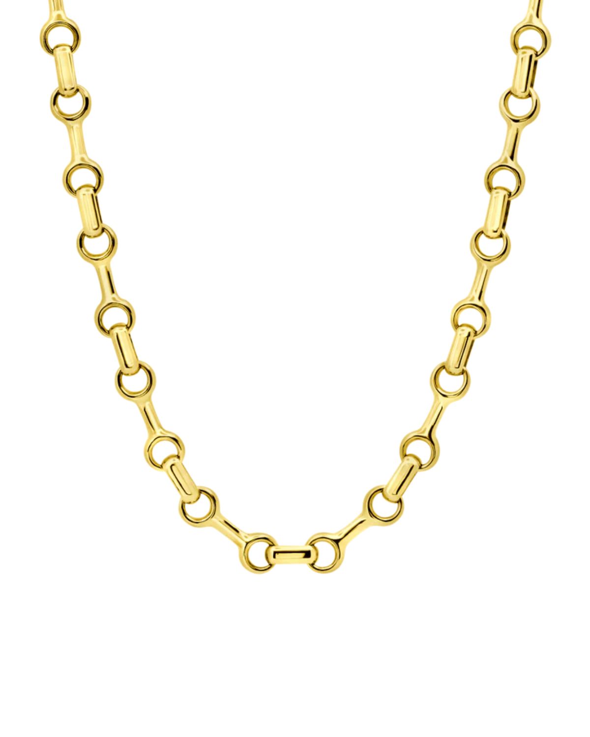 25mm Double Beam Necklace with Tusk Clasp in Gold Vermeil, from Gabriela Artigas