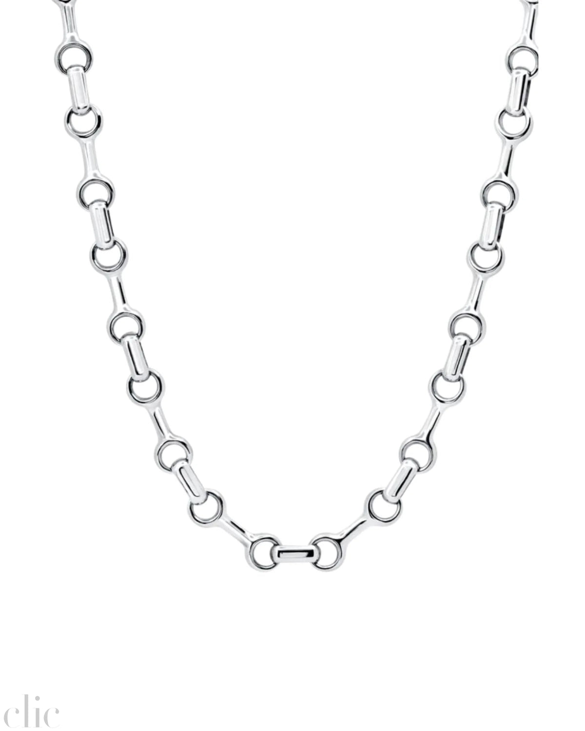 25mm Double Beam Necklace with Tusk Clasp in Sterling Silver, from Gabriela Artigas