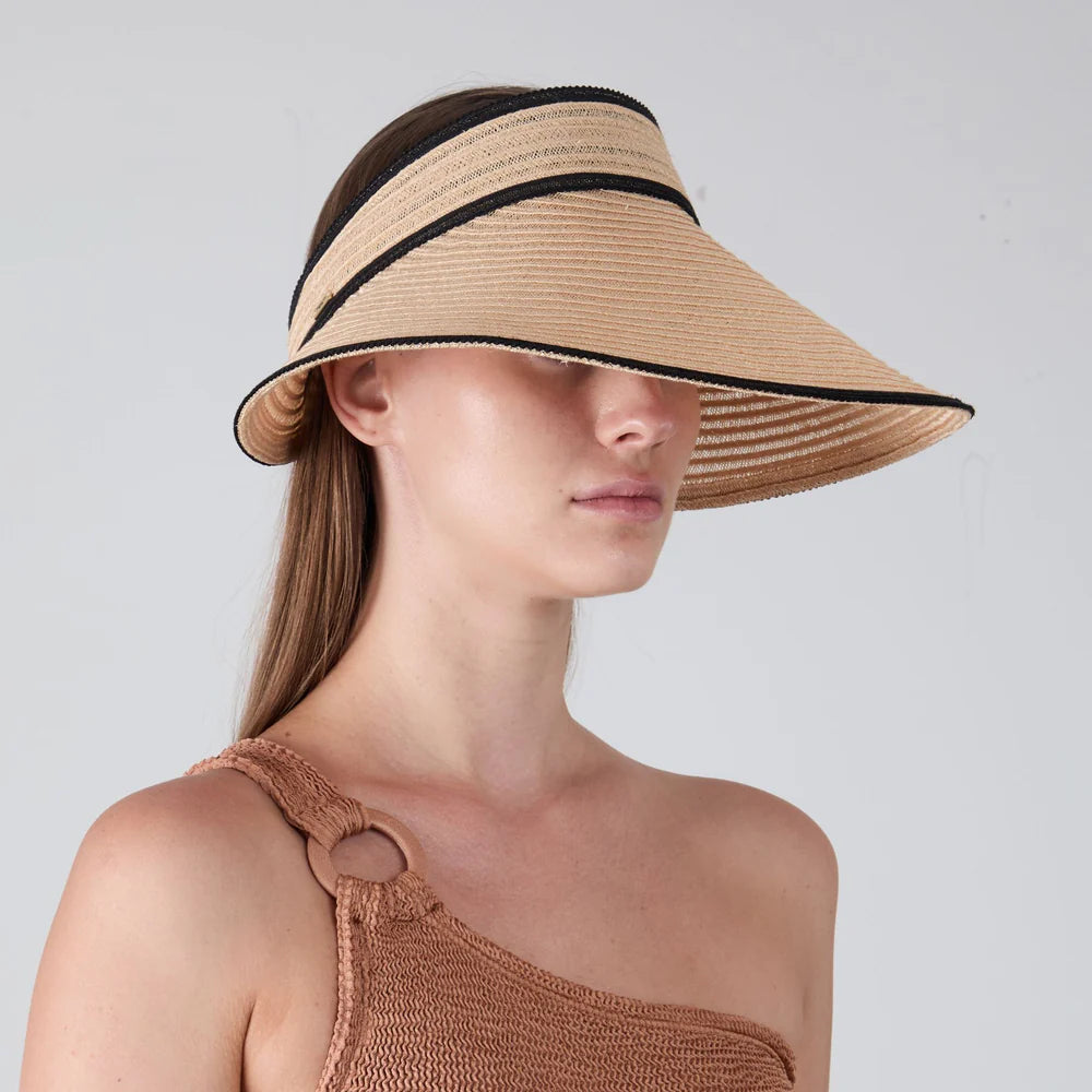 Trixie Hat in Camel and Black, from Eugenia Kim