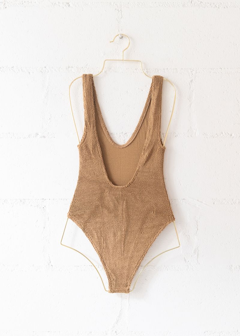 Marbella Scoop Neck One Piece in Honey, from Love & Bikinis