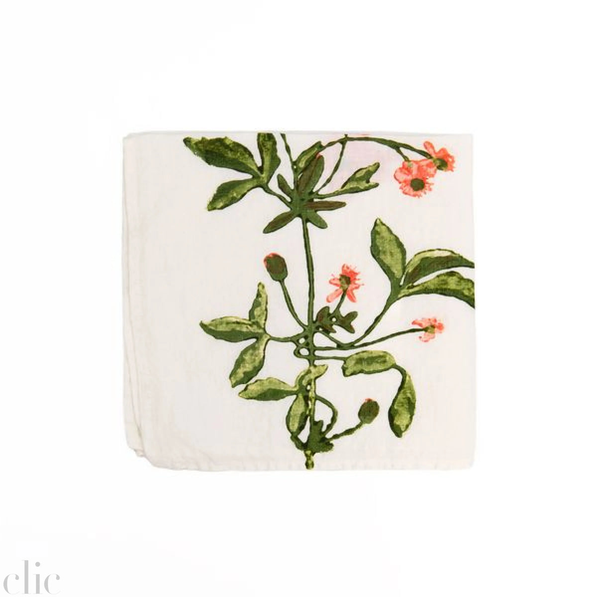 Clematis Napkin in Red, from Bertozzi