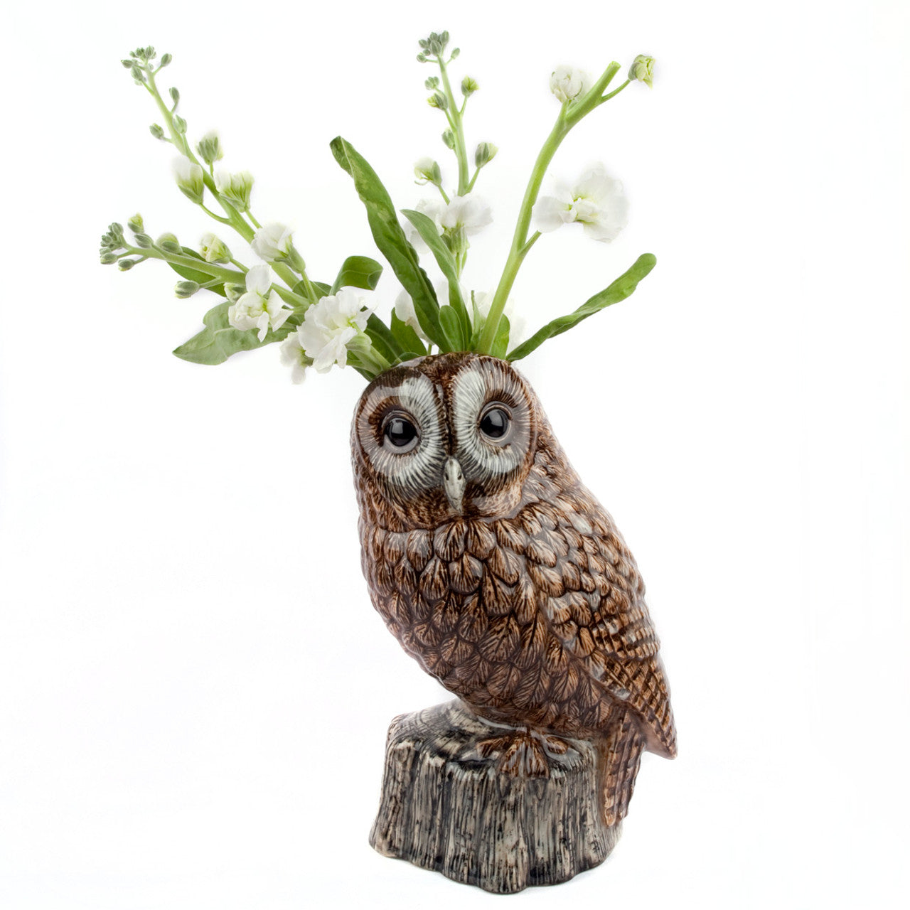 Tawny Owl Flower Vase, from Quail Ceramics