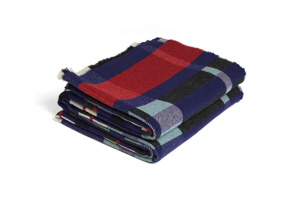 Stolzl Throw in indigo, from Wallace Sewell