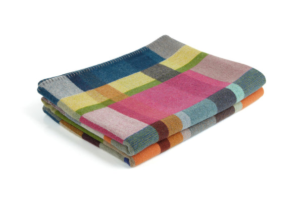 Rainbow Plaid Throw