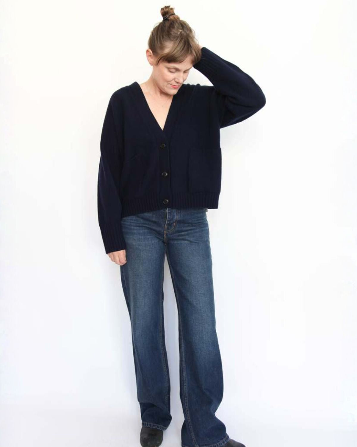 Jane Knitted Top in Navy, from Nicholson & Nicholson