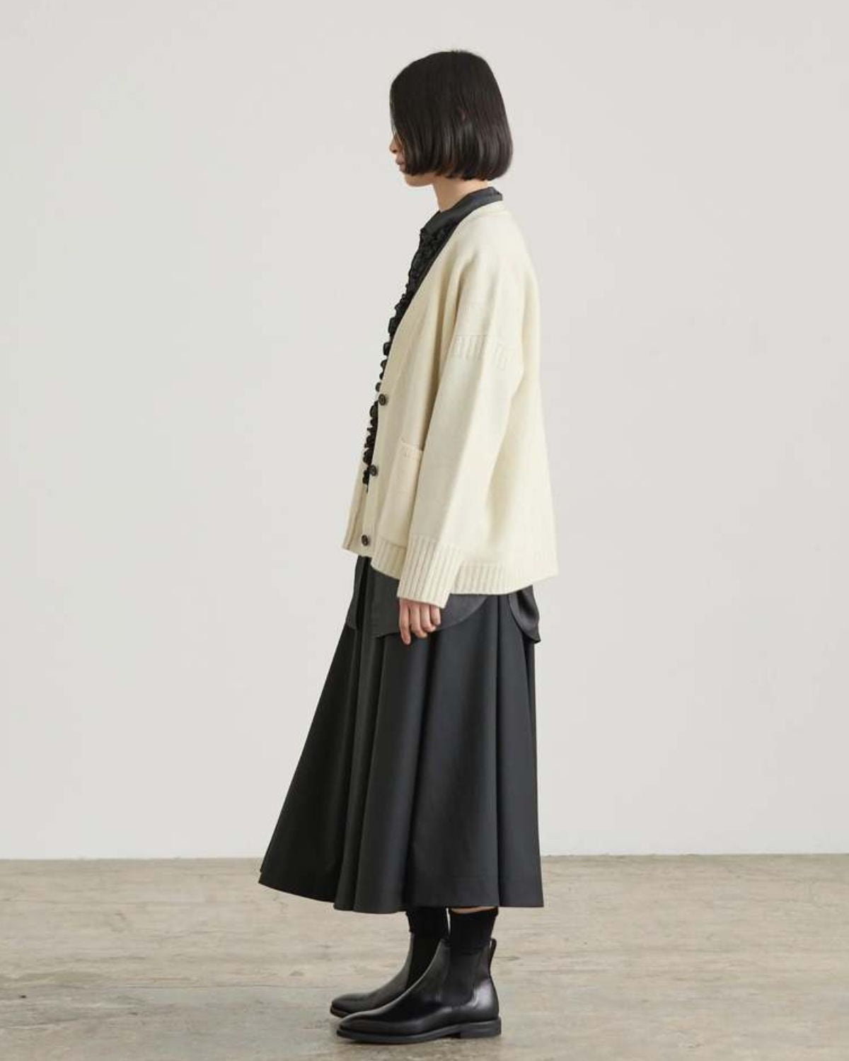 Jane Knitted Top in Off-White, from Nicholson & Nicholson