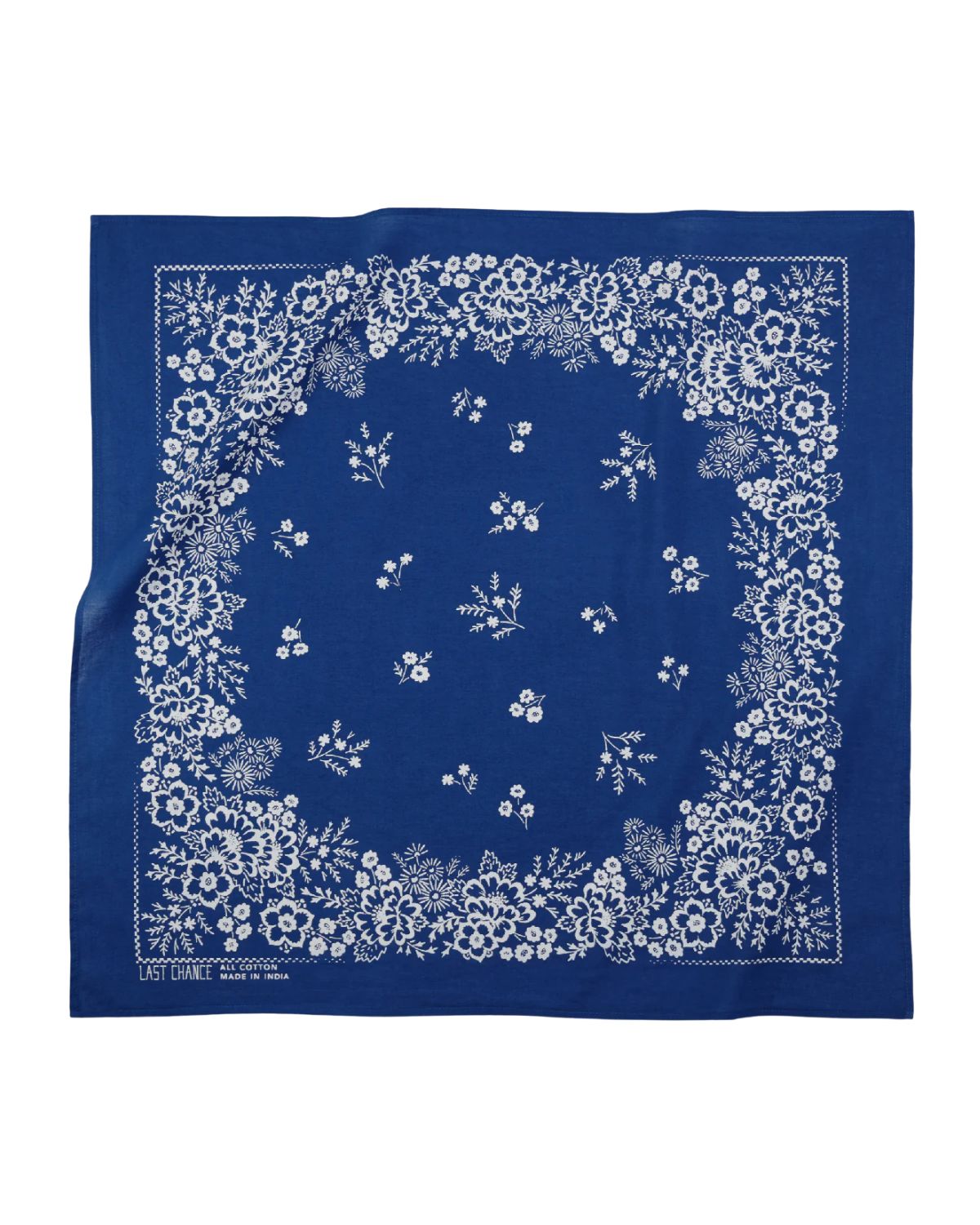 Cotton Field Bandana in Azure Blue, from Last Chance Textiles