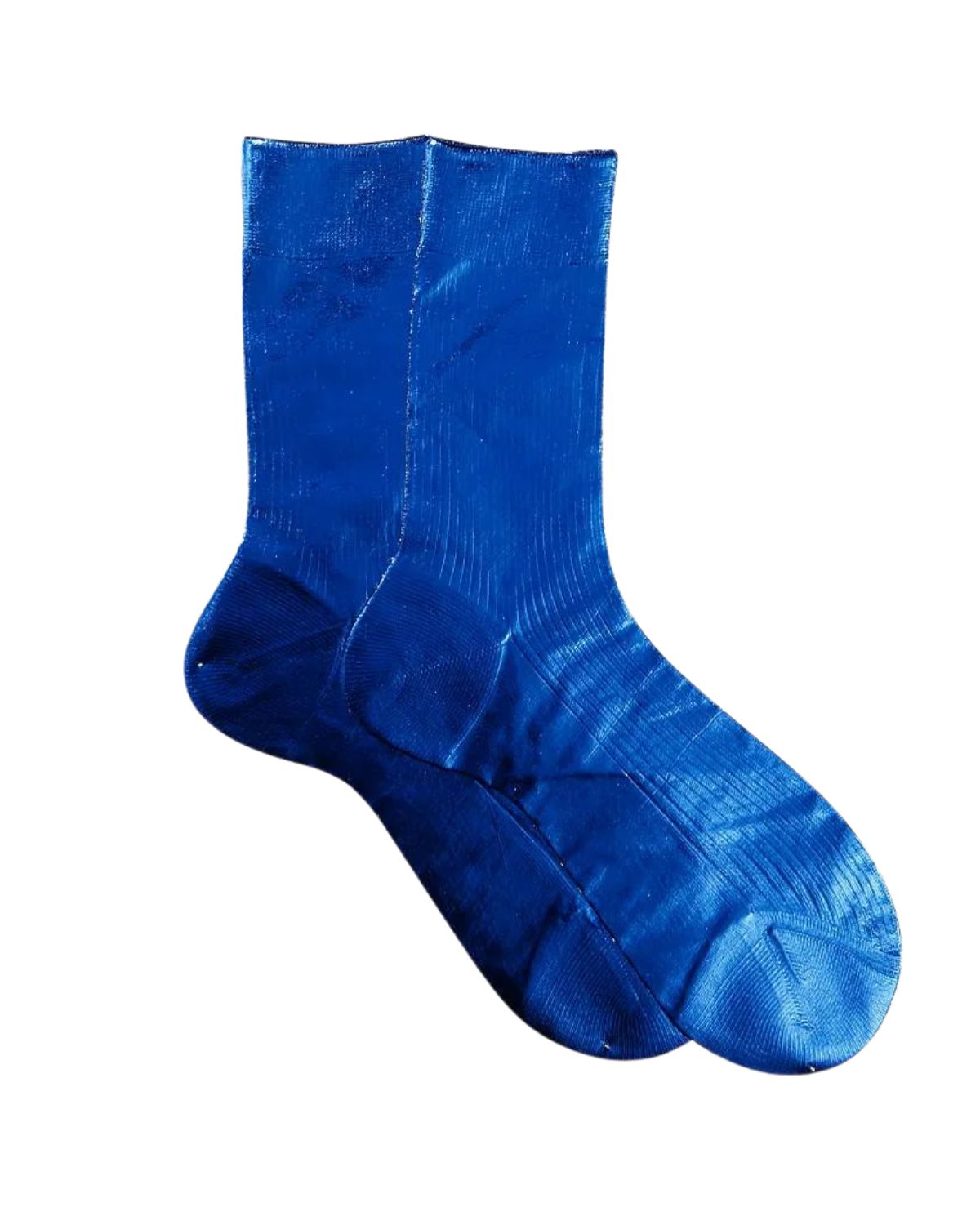 Ribbed Laminated Socks in Mare, from Maria La Rosa