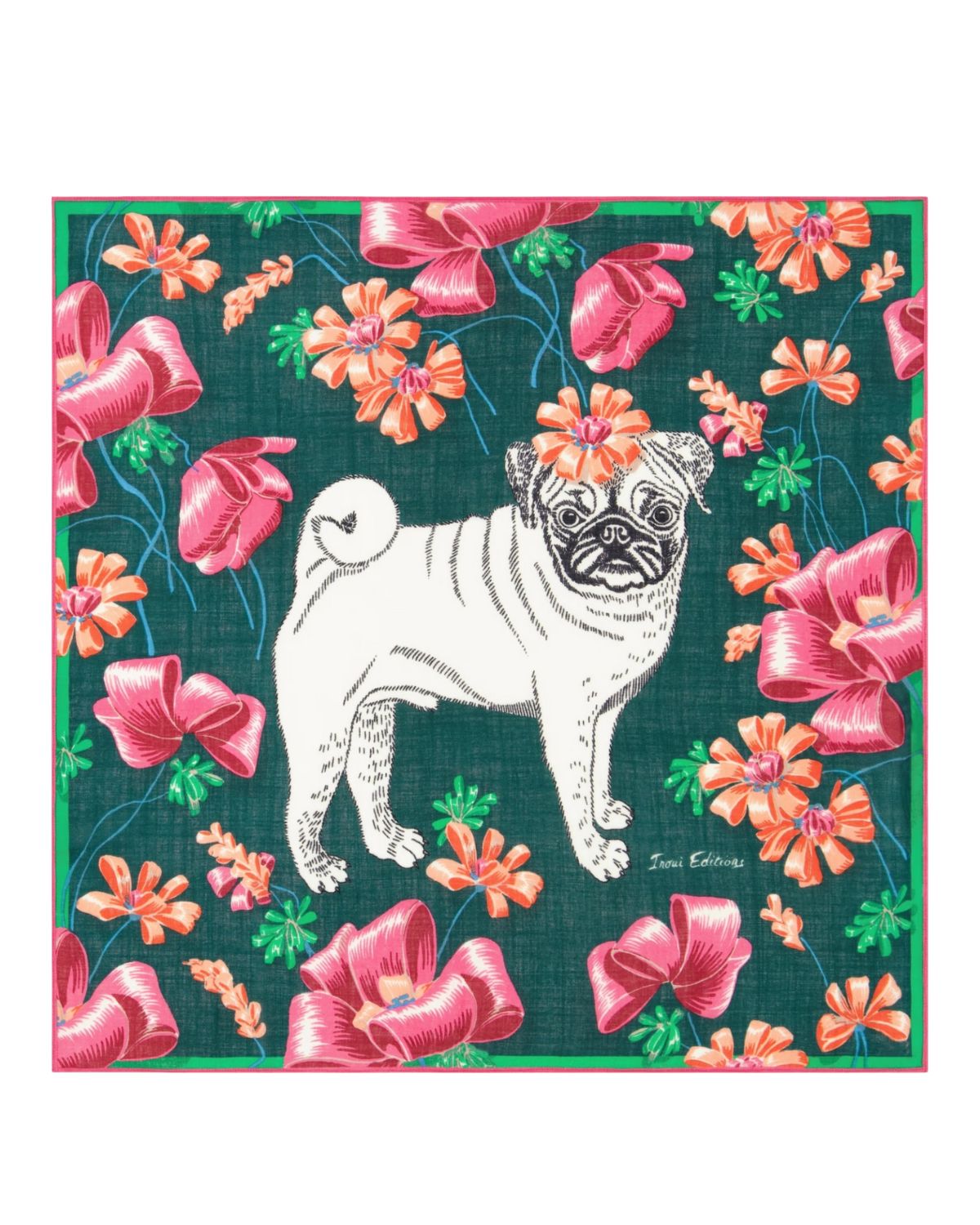 Carre 70 Tou Tou in Emerald, from Inoui Editions