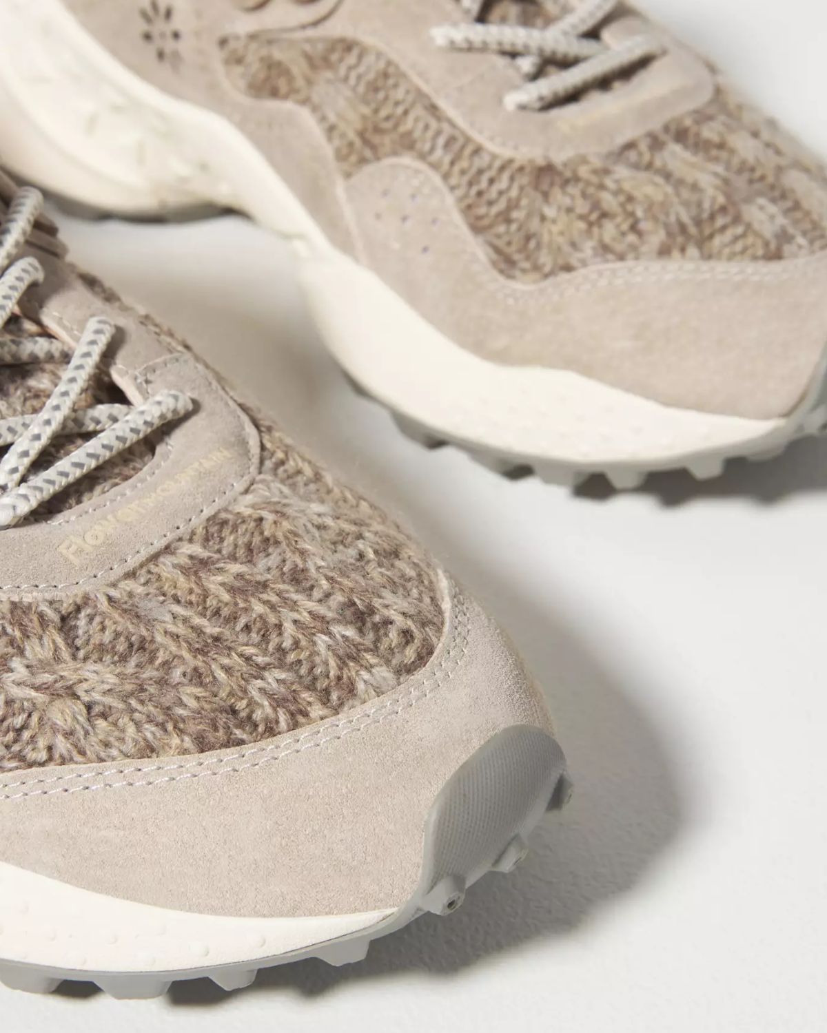 Kotetsu Suede & Woolen Knitted in Brown & Light Brown, from Flower Mountain