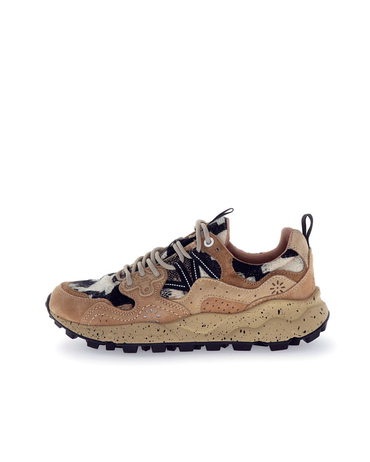 Yamano 3 Suede & Woolen Knitting Braids Cheques Mud-Light Brown, from Flower Mountain