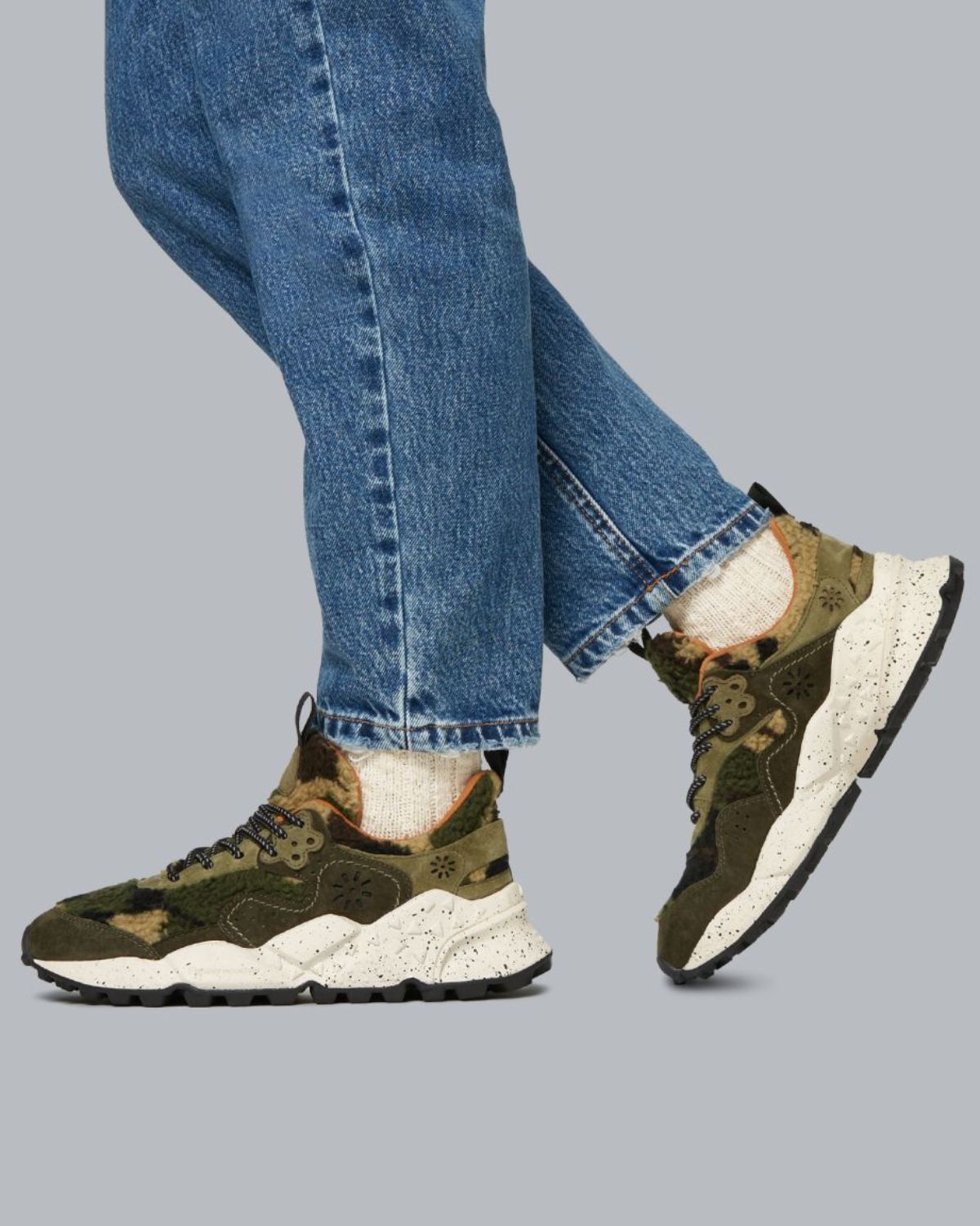 Kotetsu Uni Suede & Teddy in Grey Dark Green, from Flower Mountain