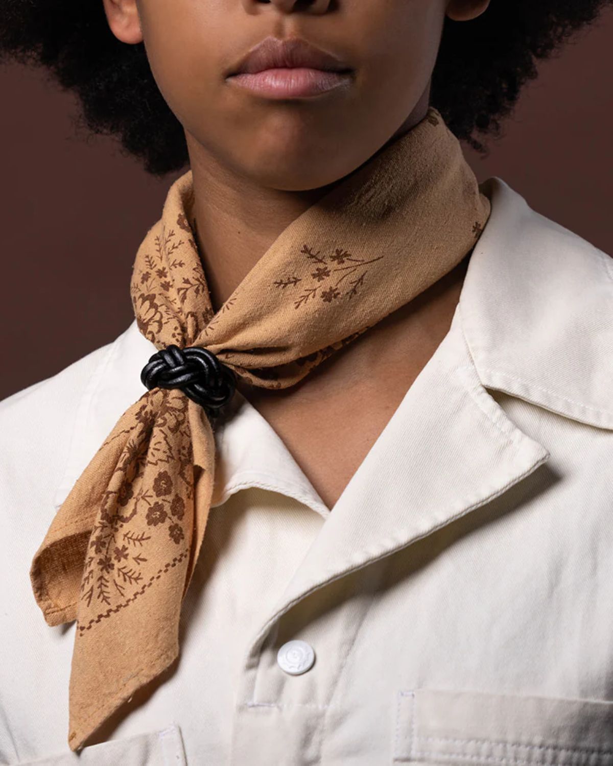 Silk Bandana in Ochre, from Last Chance Textiles