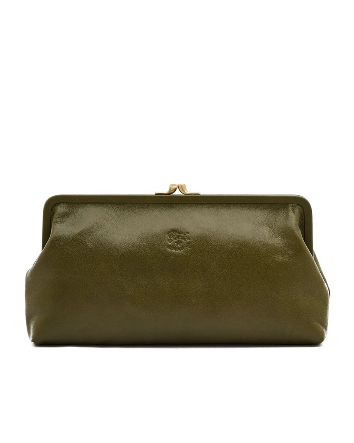 Manuela Clutch in Verde Rugiada, from IL Bisonte