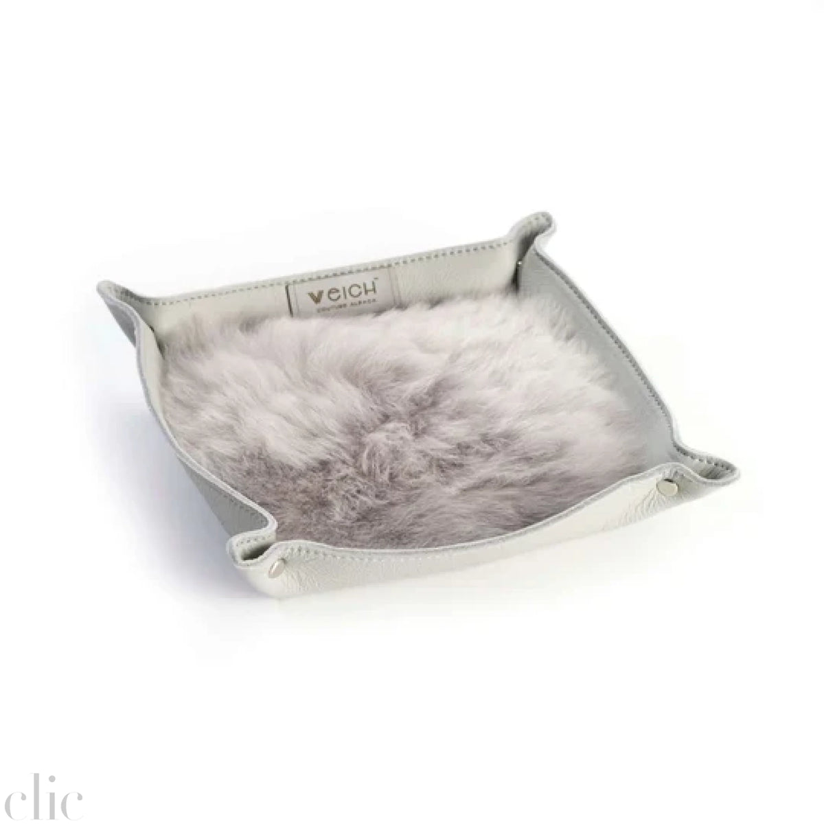 Catchall Tray in Grey, from Weich Couture Alpaca