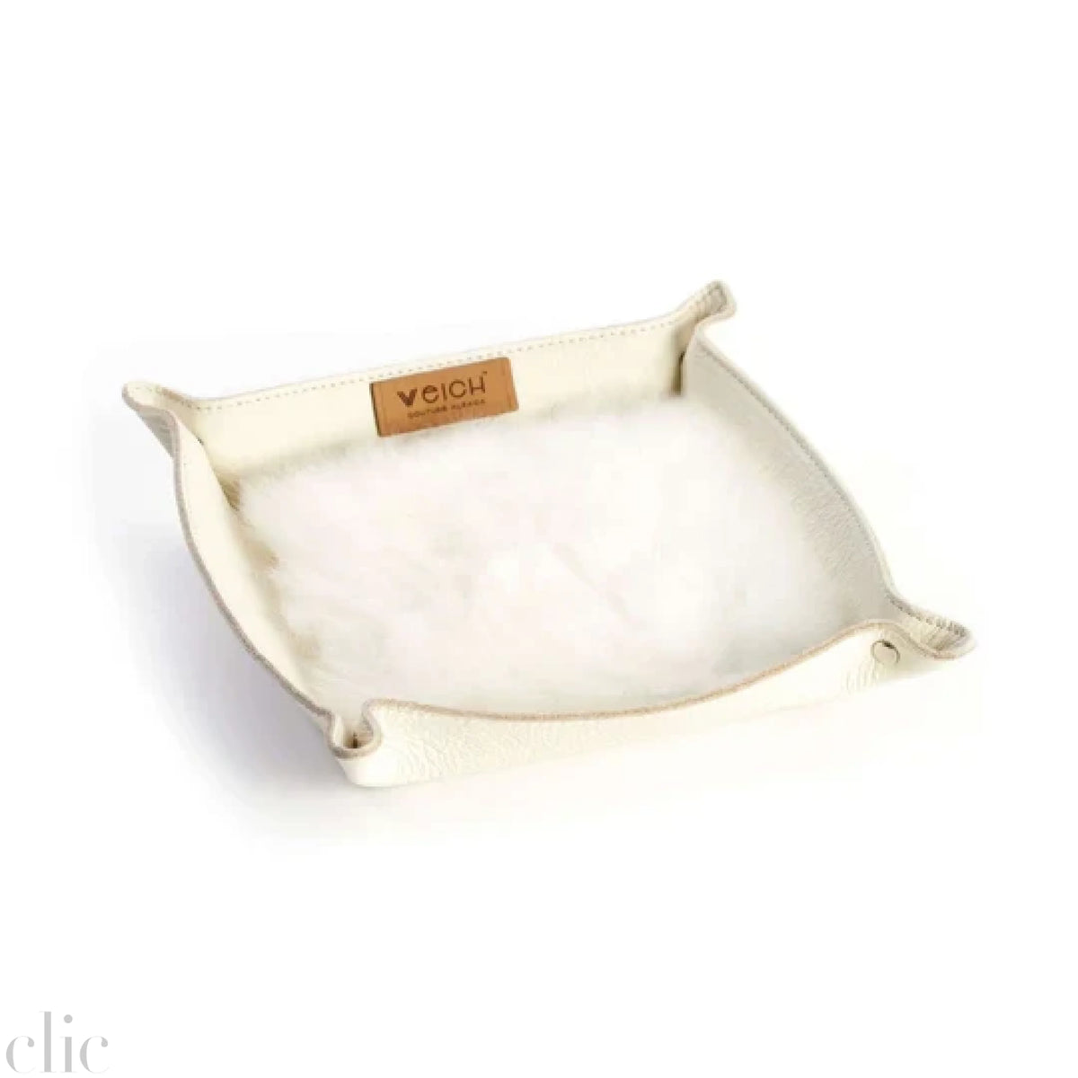Catchall Tray in Pearl White, from Weich Couture Alpaca