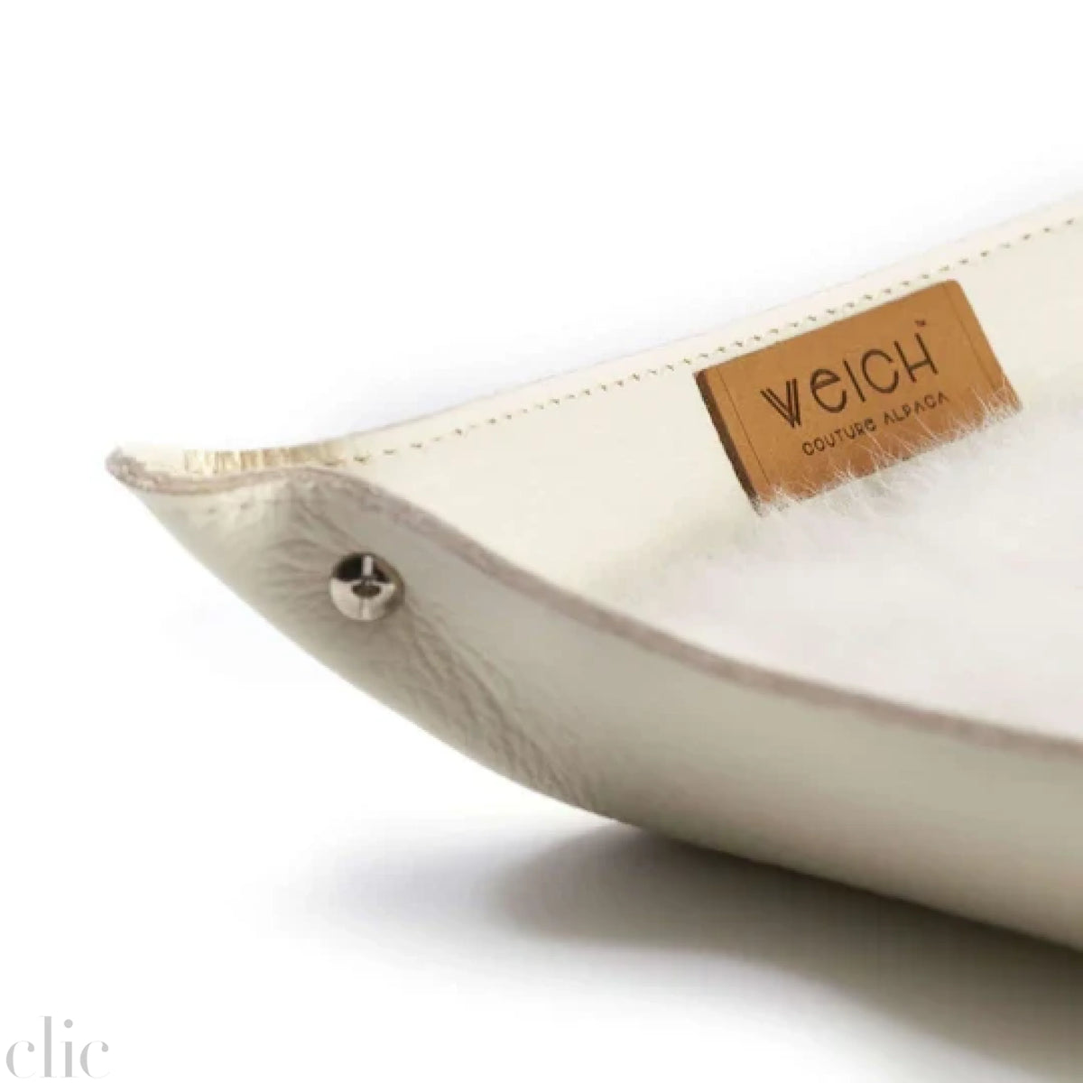 Catchall Tray in Pearl White, from Weich Couture Alpaca