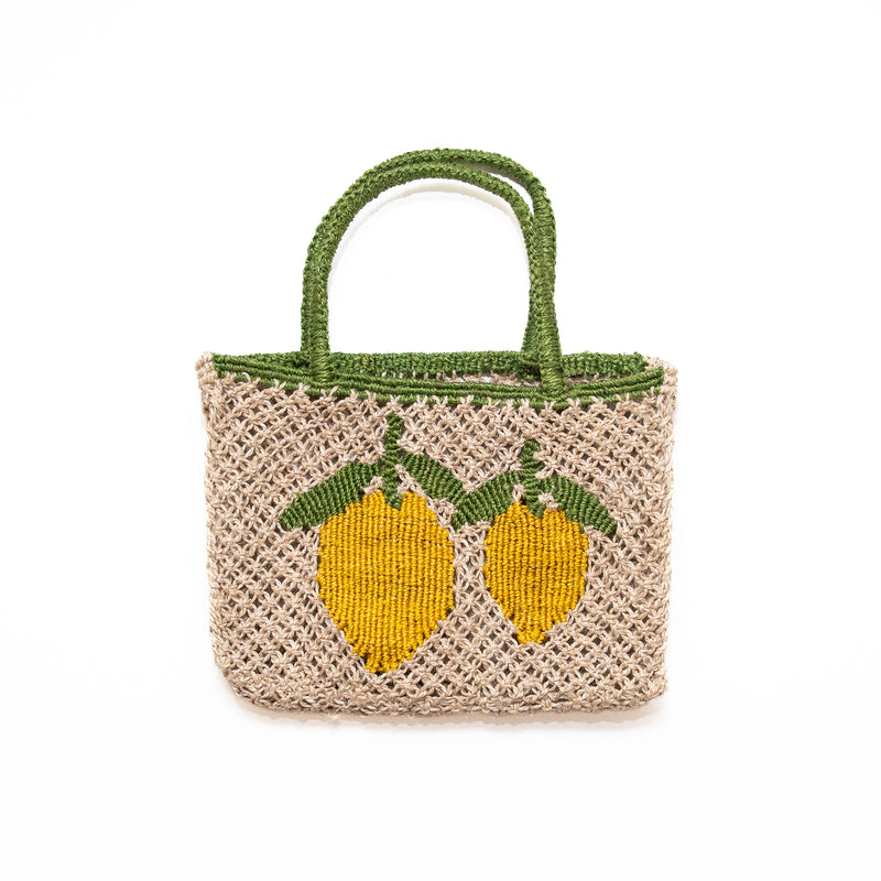 Tracy Double Lemon Bag in Natural & Yellow, from The Jacksons