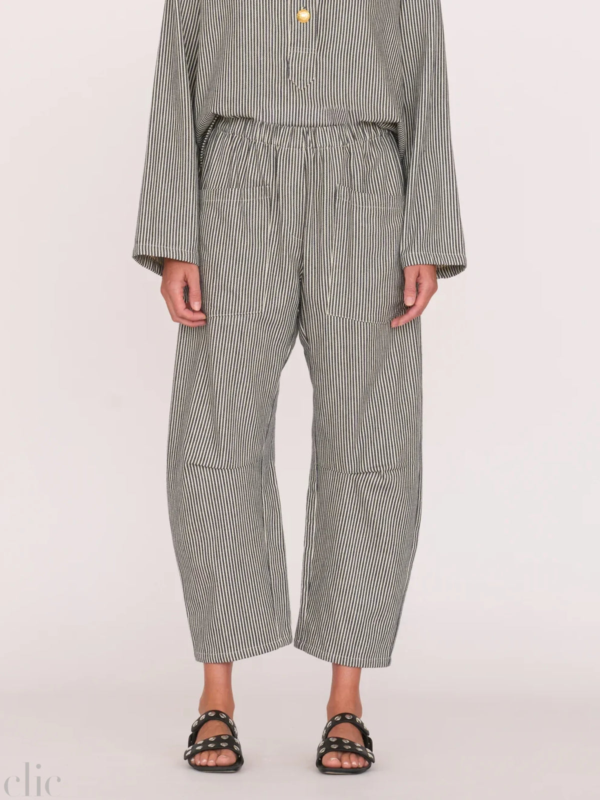 Travis Pant in Railroad Stripe, from Secular