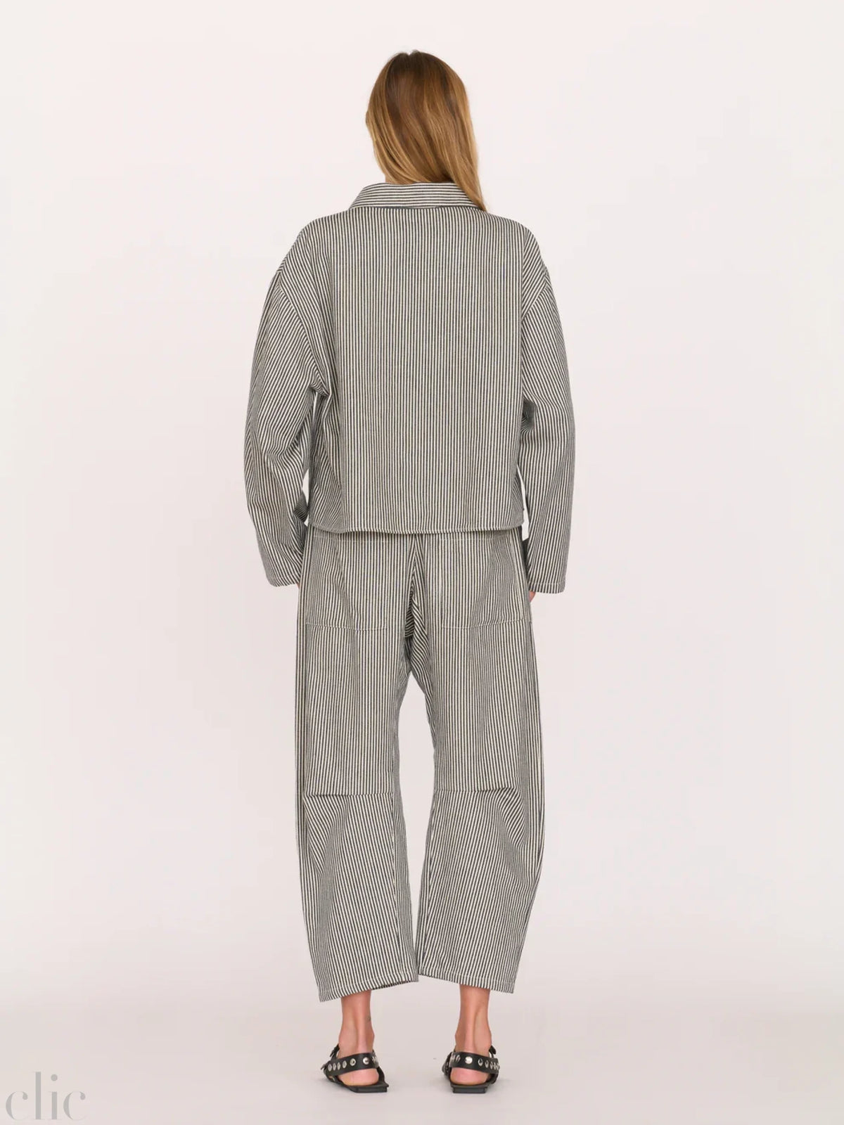 Travis Pant in Railroad Stripe, from Secular