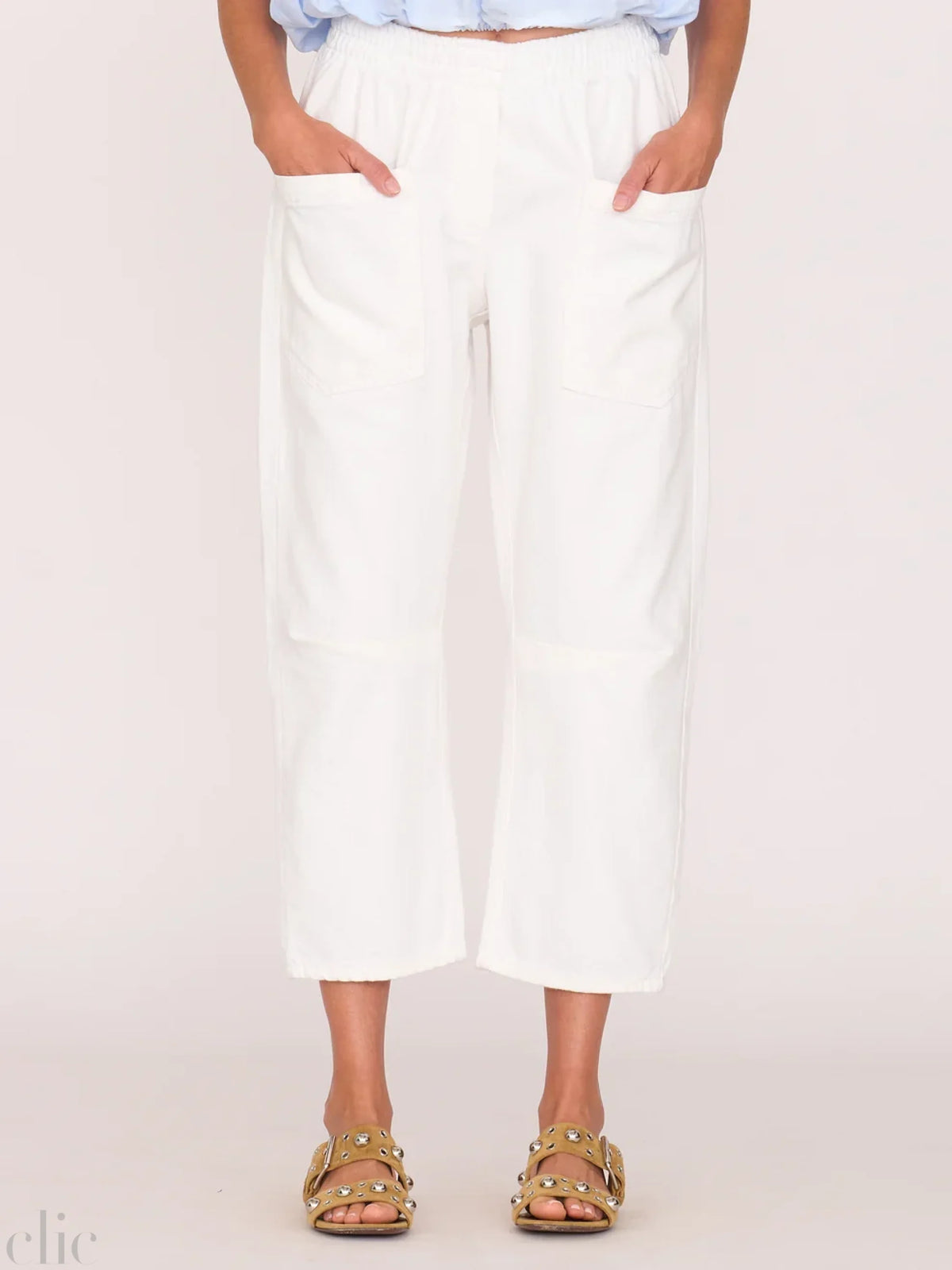 Travis Pant in Washed White, from Secular