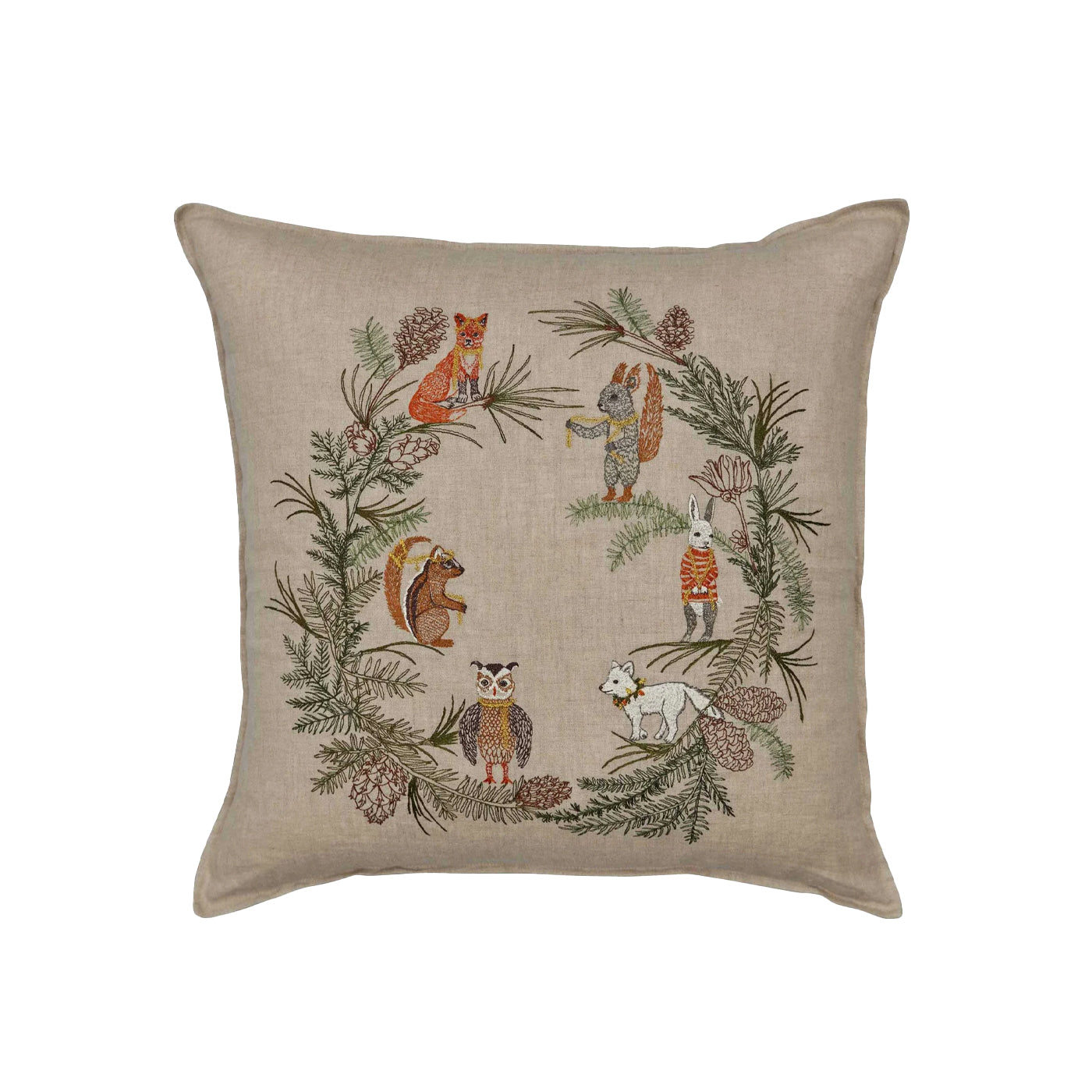 Tree Trimmers Wreath Pillow, from Coral & Tusk