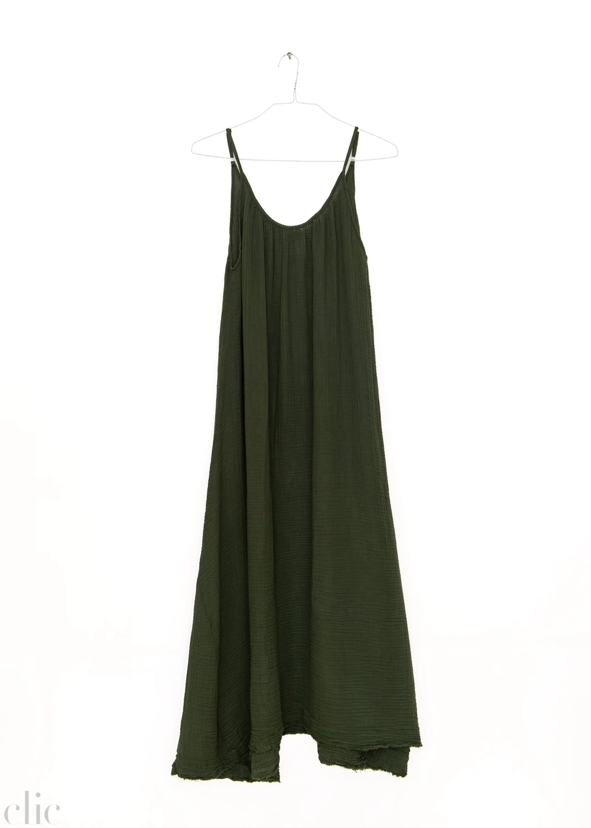Tulum Gauze Dress in Moss, from 9 Seed