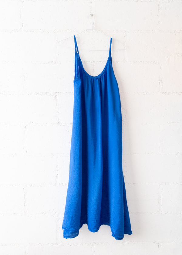 Tulum Low Back Maxi Dress in Moroccan Blue, from 9 Seed