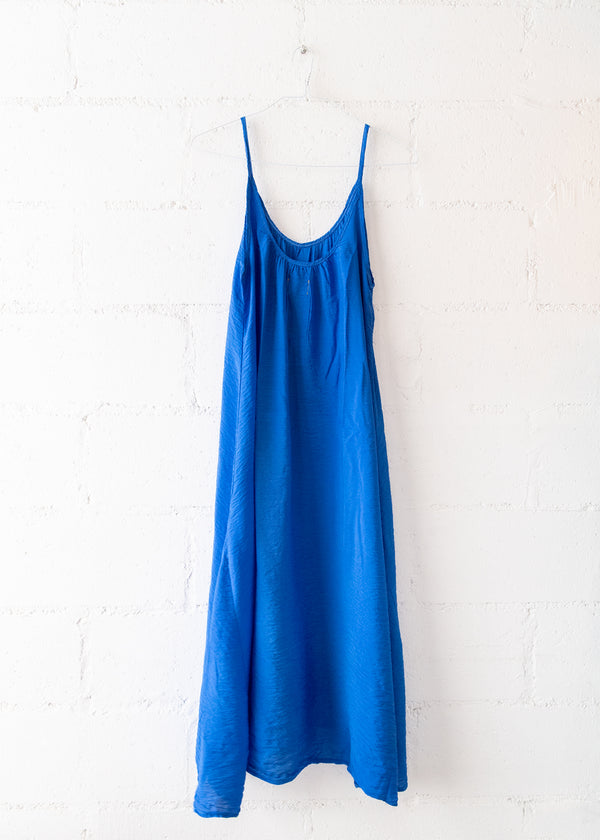 Tulum Low Back Maxi Dress in Moroccan Blue, from 9 Seed