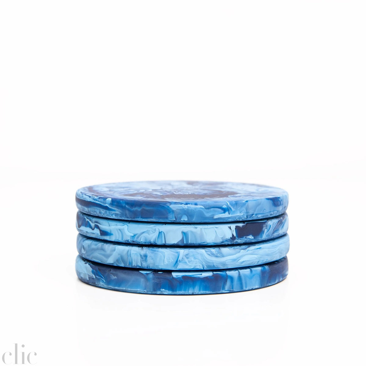 Set of 4 Coasters in Denim Swirl, from Nashi Home