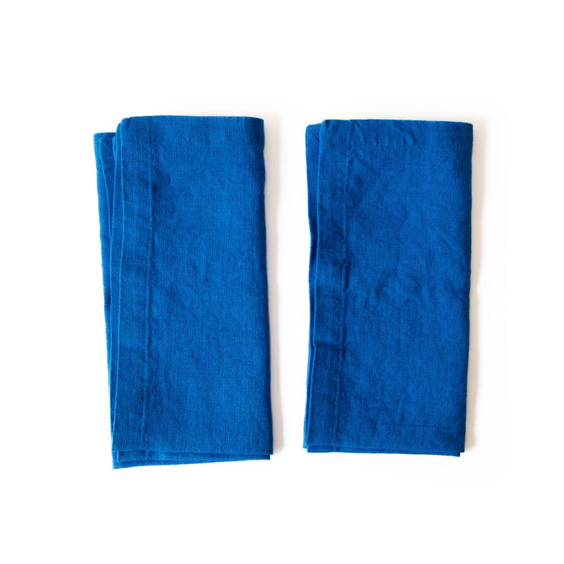 French Blue Linen Napkins Set of 2, from Linen Tales