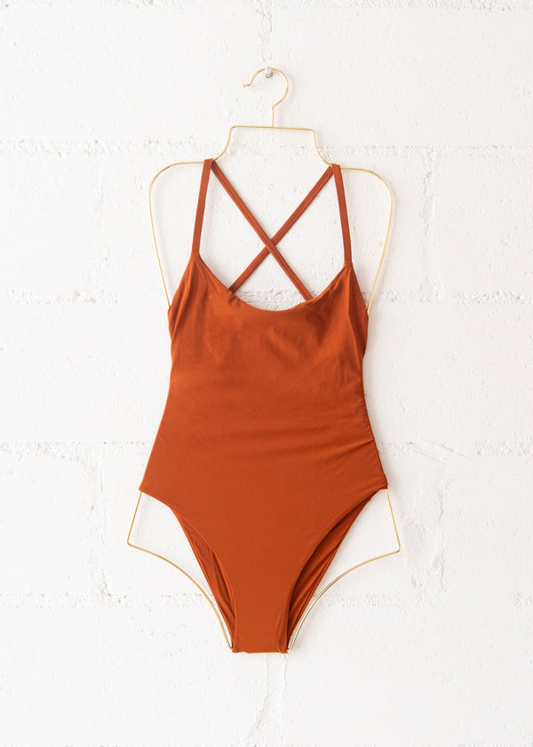 Uno One Piece Swimsuit in Terracotta, from Lido