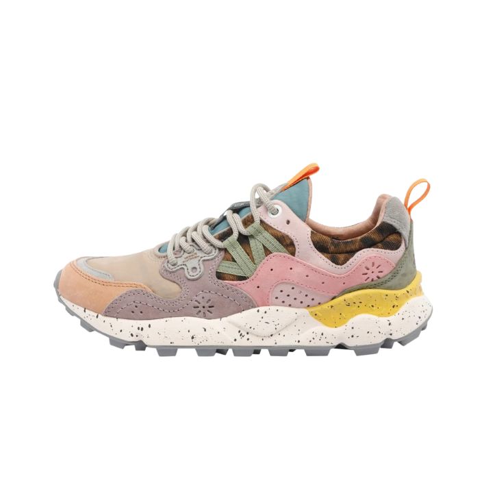 Yamano 3 Suede Leo Sneakers in Mustard Grey & Cipria, from Flower Mountain