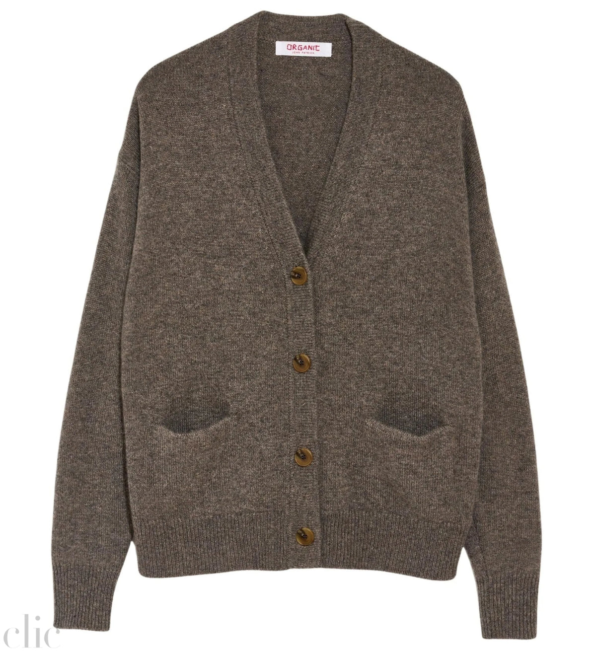 Baez Cashmere Cardigan in Otter, from Organic by John Patrick