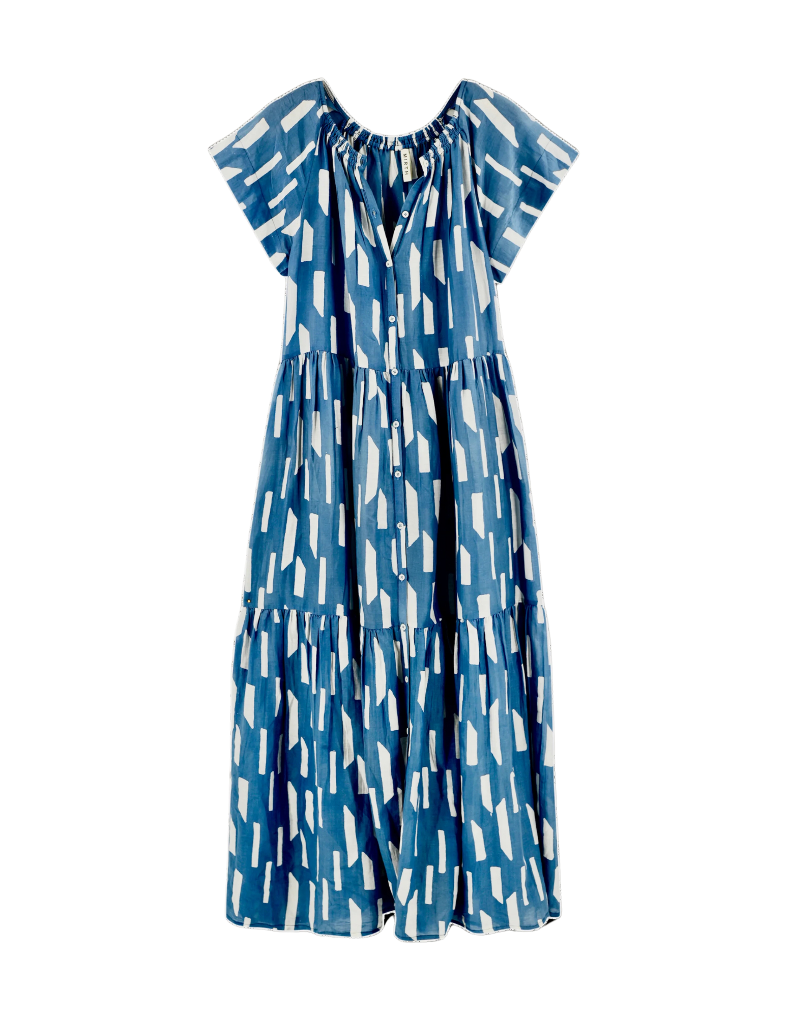 Vienna Maxi Dress in Indigo Rainfall, from Mirth