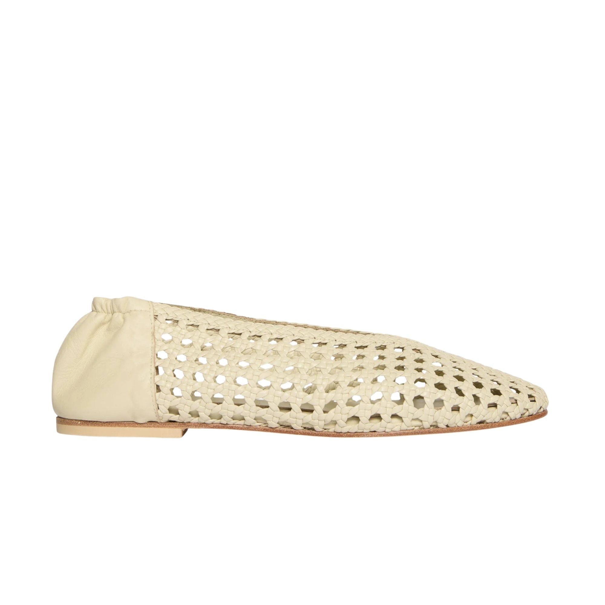 Riley Open Weave Ballet Flat in Vanilla, from Freda Salvador