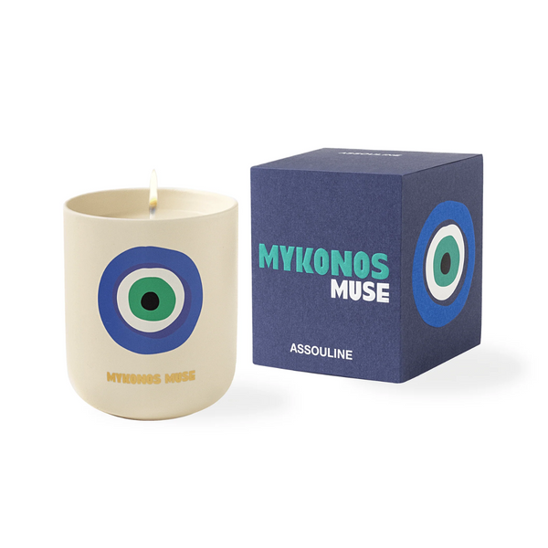 Mykonos Muse Travel Candle, from Assouline