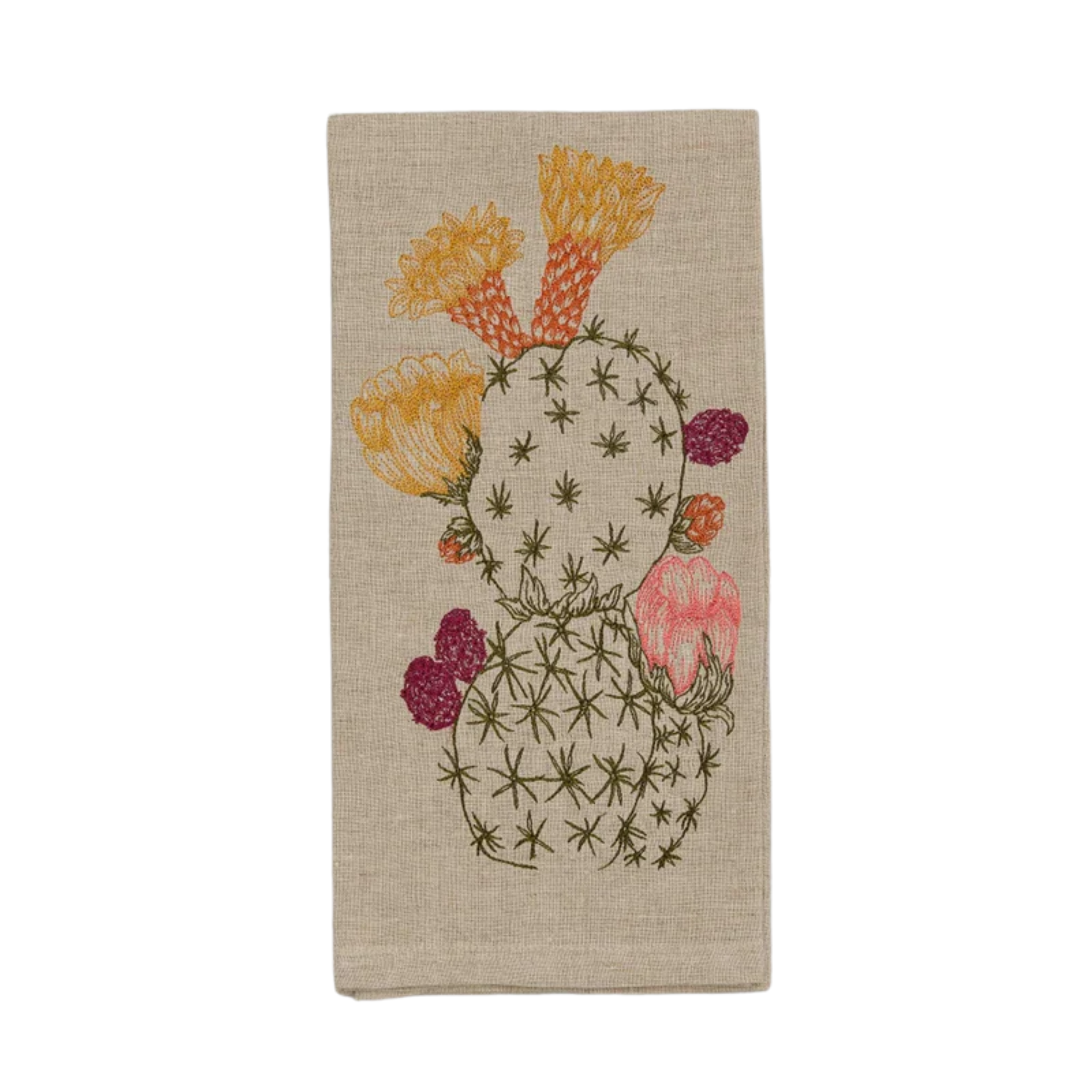 Prickly Pear Cactus Bloom Tea Towel, from Coral & Tusk