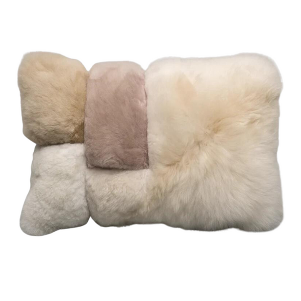 Alpaca Color Block Lumbar Pillow