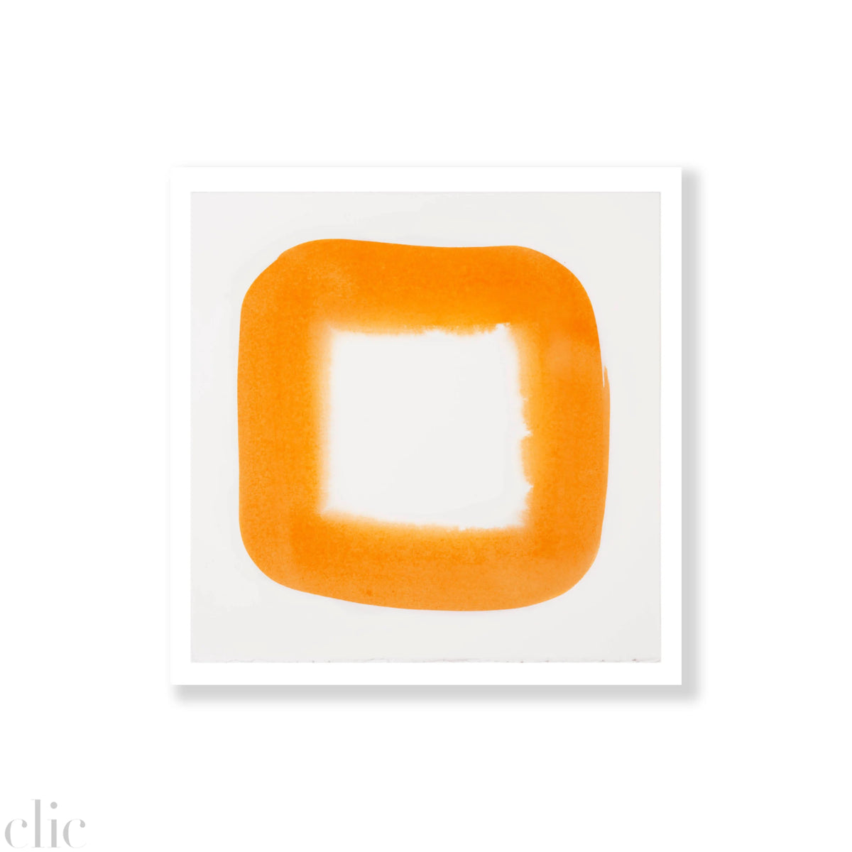 Aperture in Tangy Orange II, 14x14 by Veronique Gambier