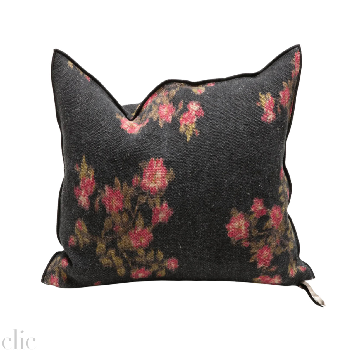 Wabi Sabi Linen Les Roses Magenta Pillow 20x20, from Maison De Vacances