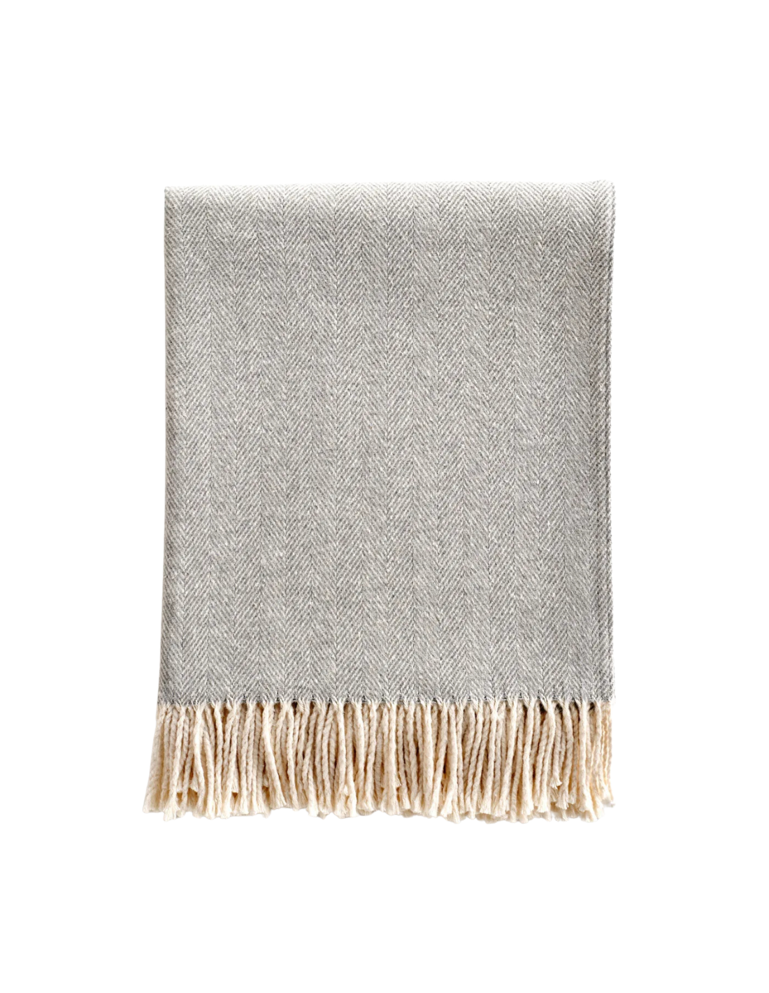 Cotton Herringbone Throw in Cloud, from Evangeline