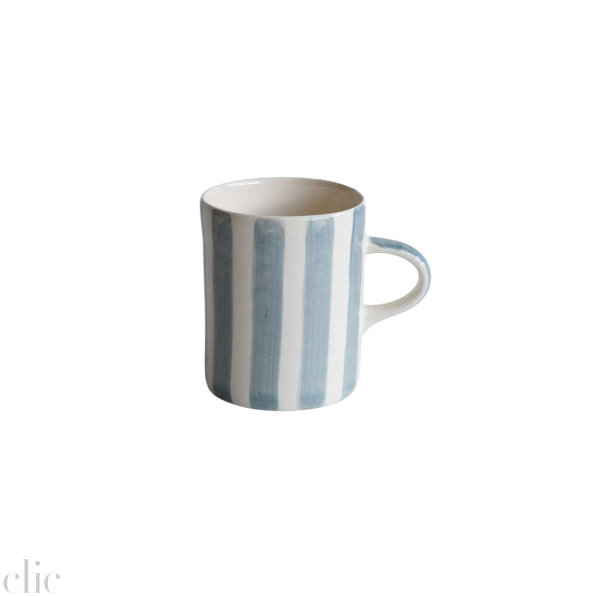 Demi Mug in Candy Stripe Dove Grey