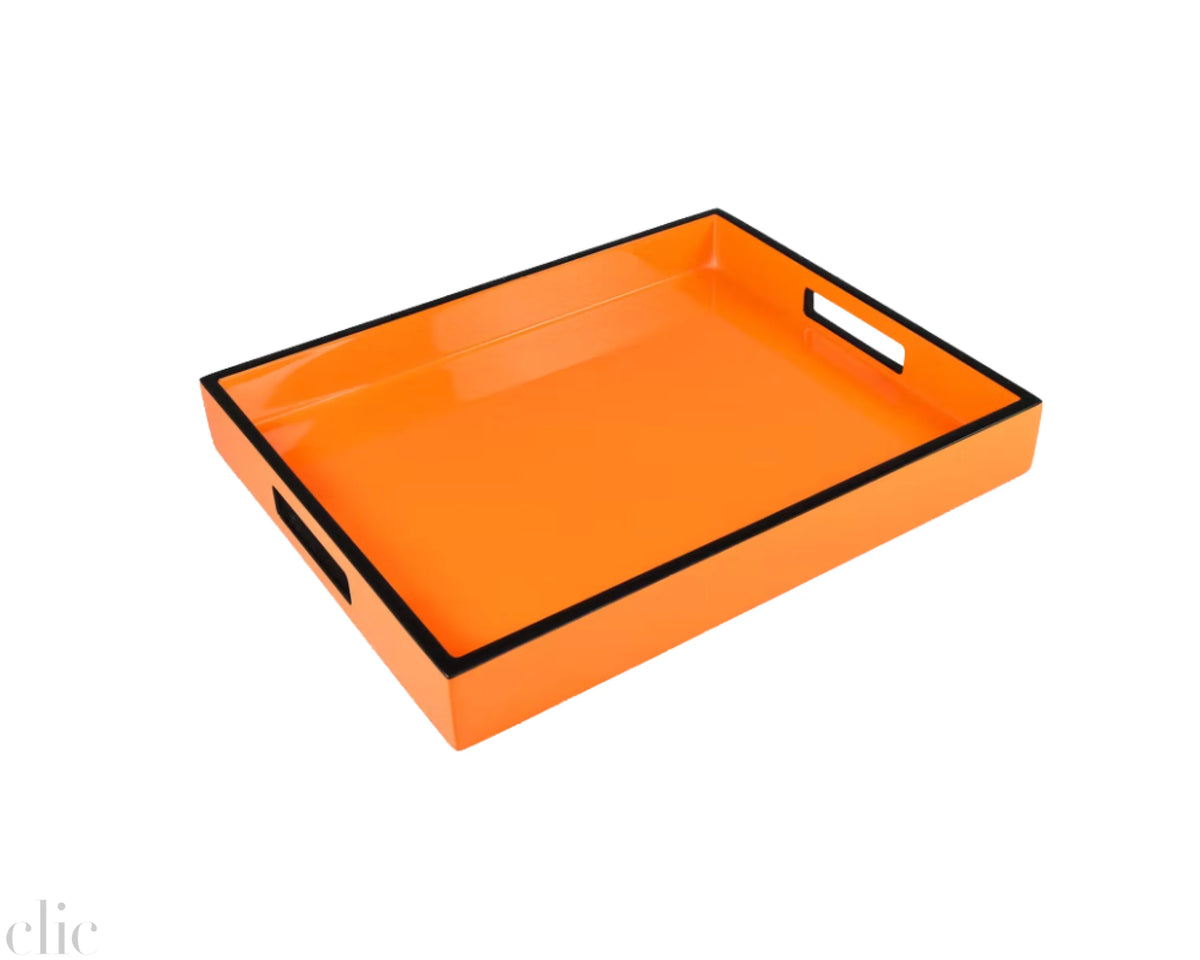Reiko Tray in Orange and Black