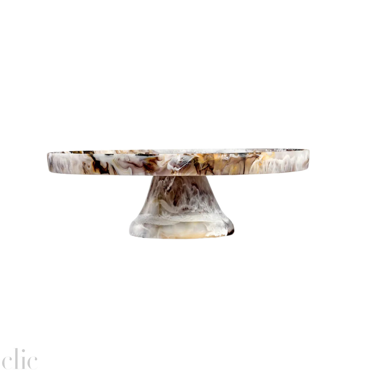 Footed Cake Stand in Mocha Swirl, from Nashi Home