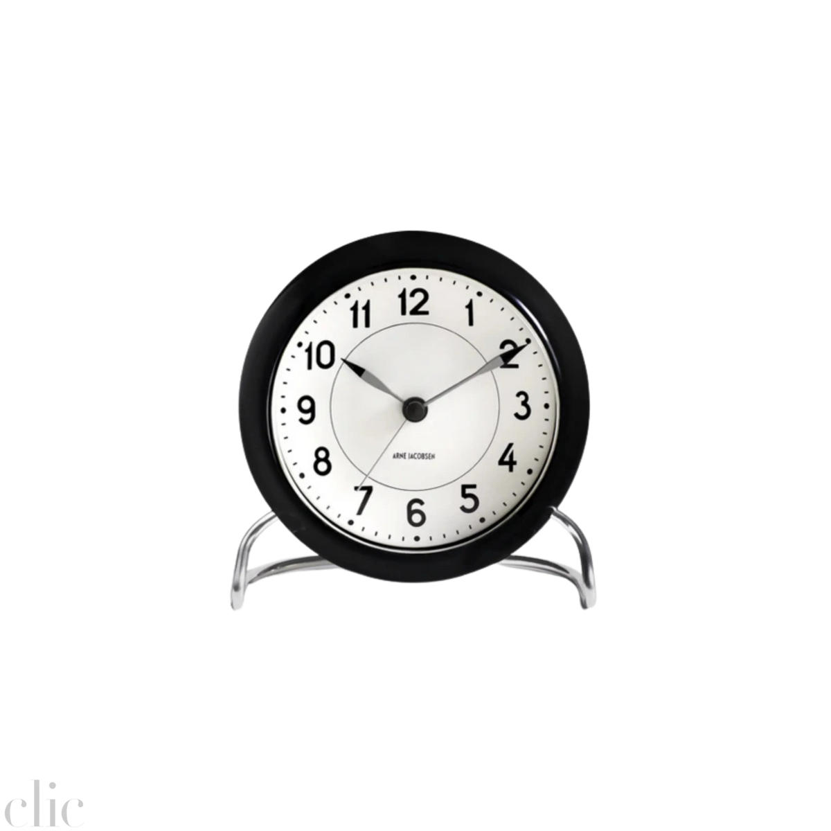 Station Alarm Clock in Black, from Arne Jacobsen