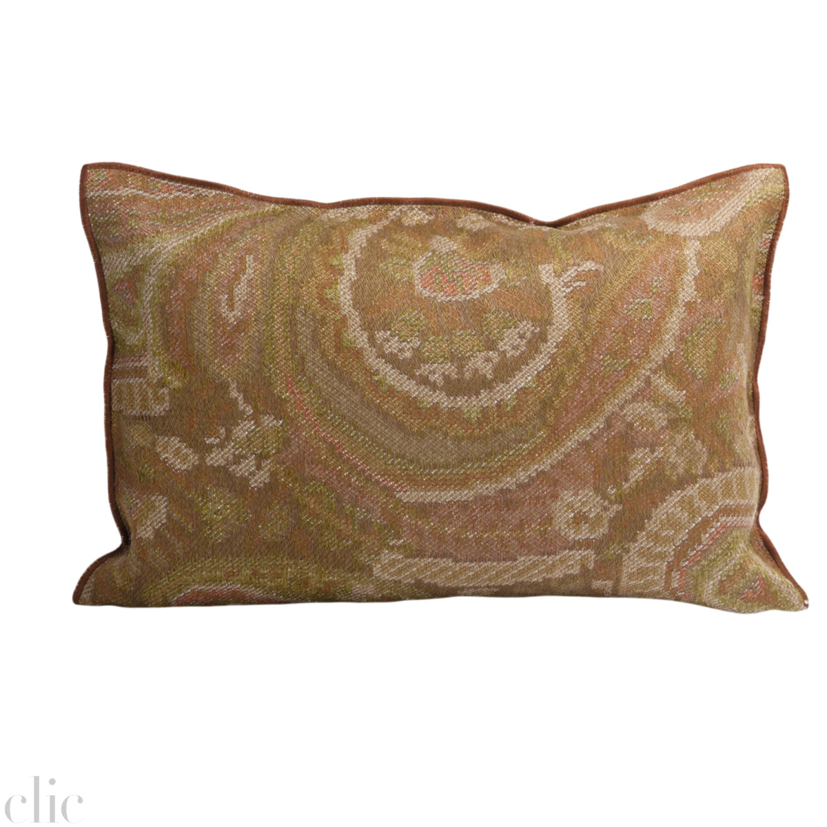 Paisley Jacquard In & Outdoor Pillow 16 x 24 in Jaipur, from Maison de Vacances