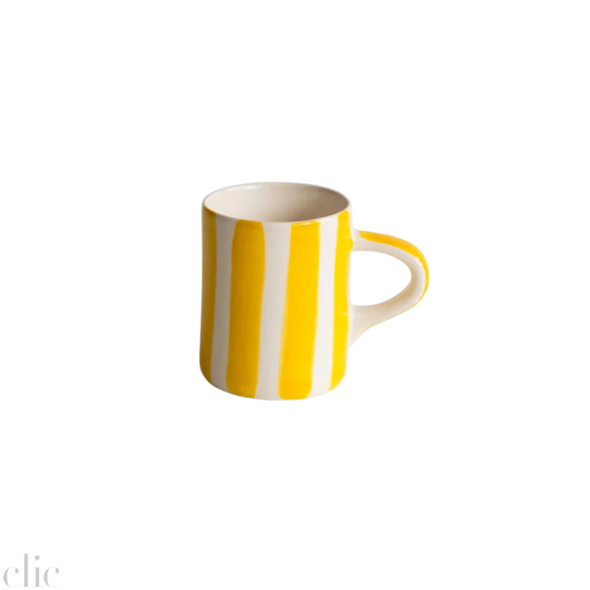 Espresso Cup in Candy Stripe Tumeric