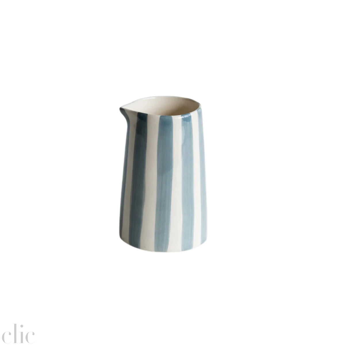 Creamer in Candy Stripe Dove Grey