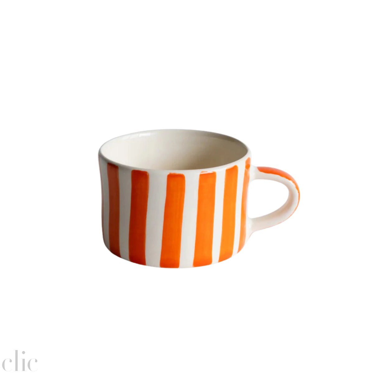 Mug in Candy Stripe Tangerine